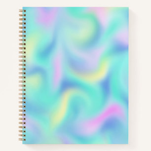 Abstract Pretty Pastel Swirls Pattern Notebook