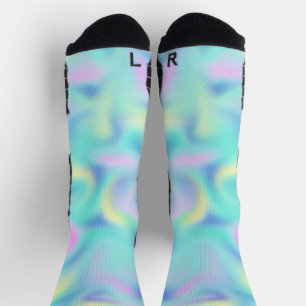 Abstract Pretty Pastel Swirls Pattern Socks