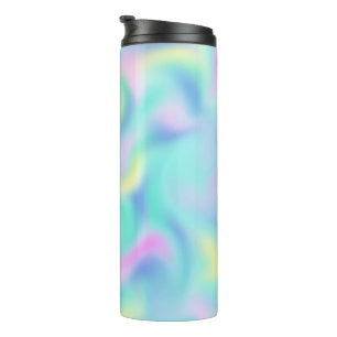 Abstract Pretty Pastel Swirls Pattern Thermal Tumbler