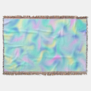 Abstract Pretty Pastel Swirls Pattern Throw Blanket