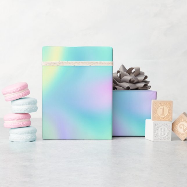 Abstract Pretty Pastel Swirls Pattern Wrapping Paper (Baby Shower)