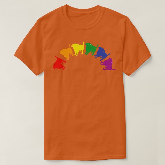 Abstract Pride Dogs Rainbow T-Shirt (Design Front)