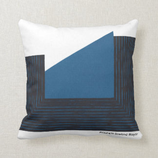 Abstract print by Elizabeth Rowland Mayor Cushion