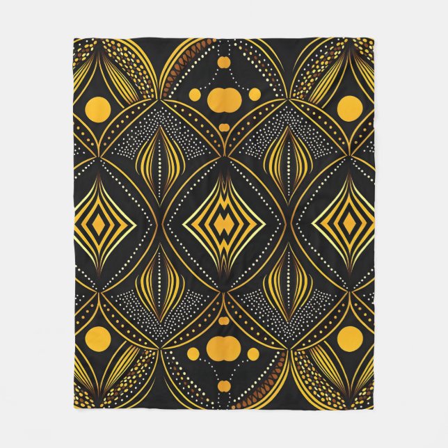 Abstract print  fleece blanket (Front)