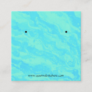 Abstract Print Seafoam Green Earrings Display Card