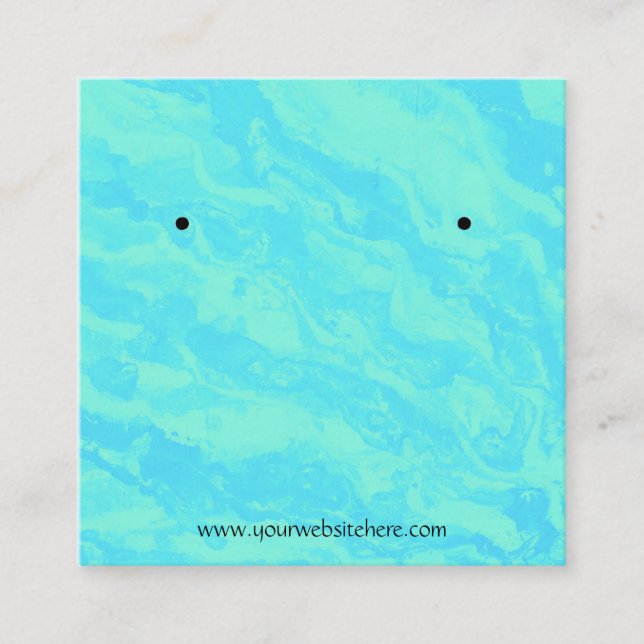 Abstract Print Seafoam Green Earrings Display Card (Front)