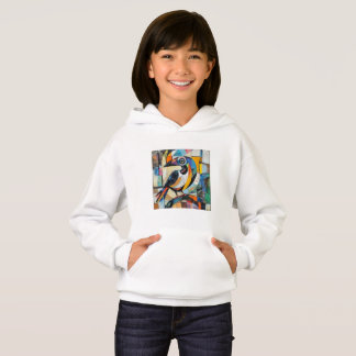 abstract printed sweat bird