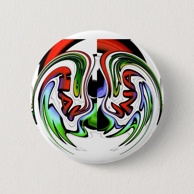 Abstract Profile Art Print 6 Cm Round Badge (Front)