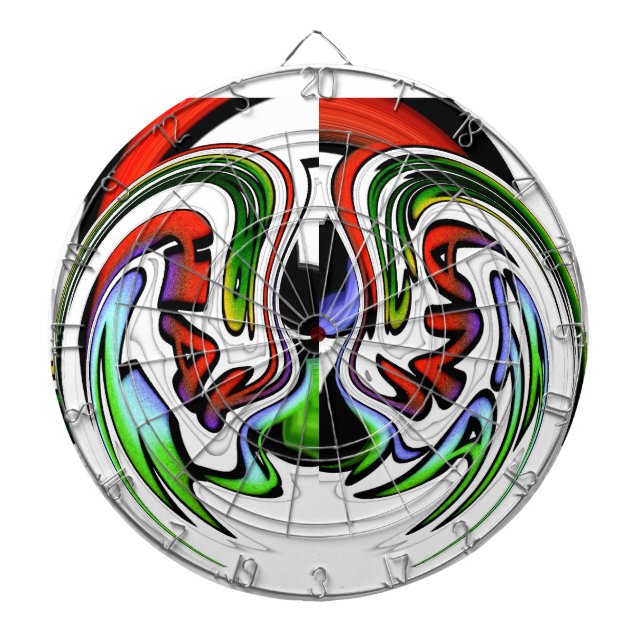 Abstract Profile Art Print Dartboard (Front)