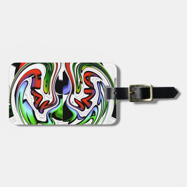 Abstract Profile Art Print Luggage Tag (Front Horizontal)