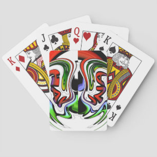 Abstract Profile Art Print Playing Cards