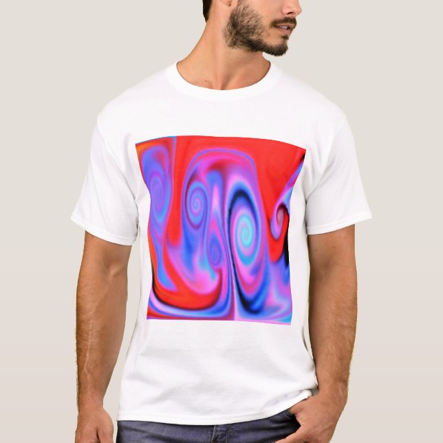 Abstract psychedelic colouful  neon smoke T-Shirt (Front)