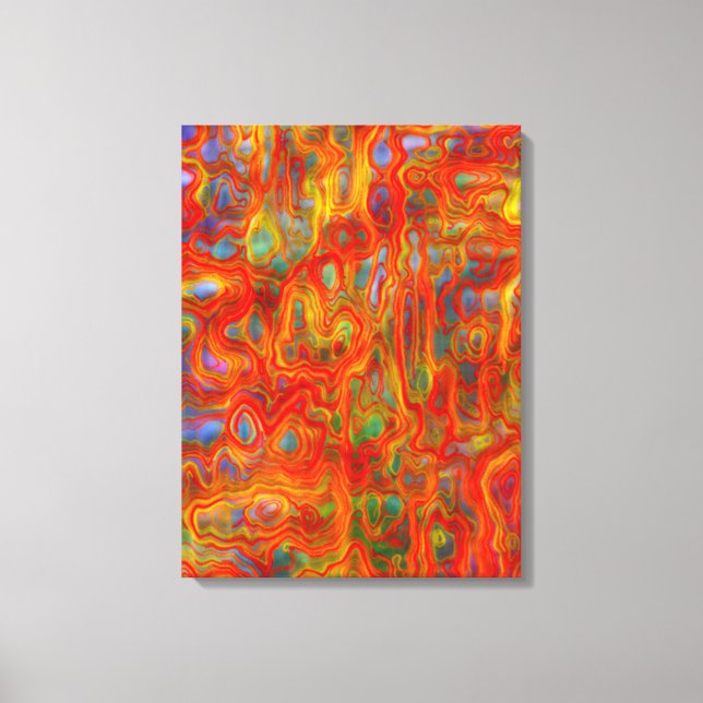 Abstract Psychedelic Colourful Liquid Painting  Canvas Print (Front)