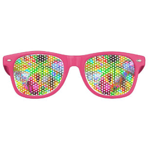 Abstract Psychedelic Flowers Retro Sunglasses