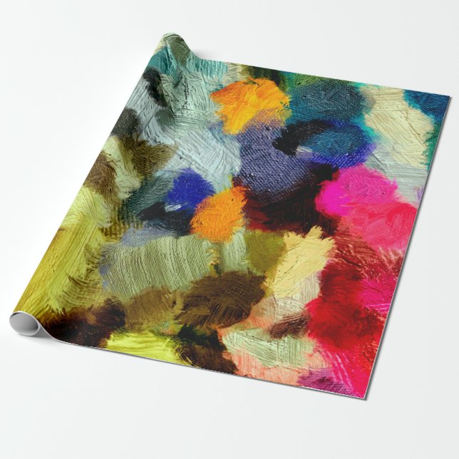 abstract psychedelic grunge background graphic sty wrapping paper (Unrolled)