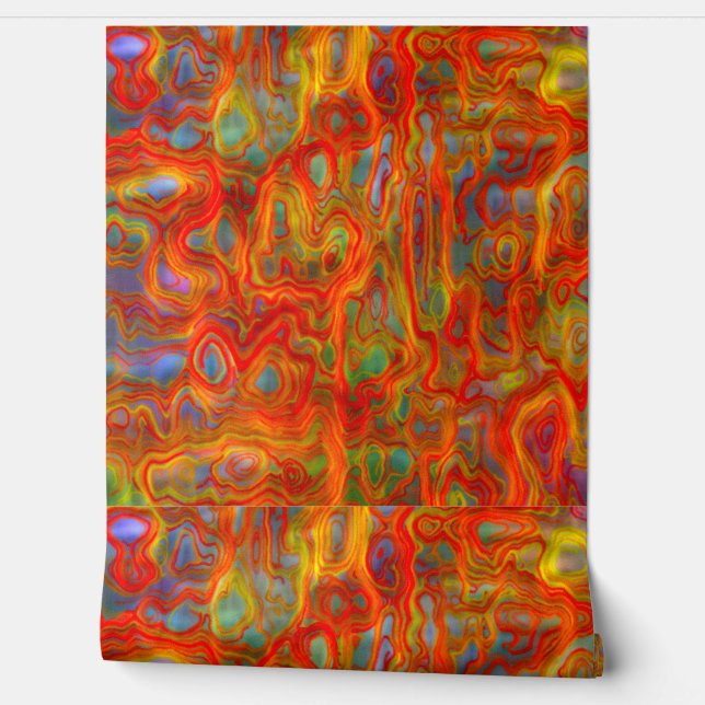 Abstract Psychedelic Painting wallpaper  (Unrolling)