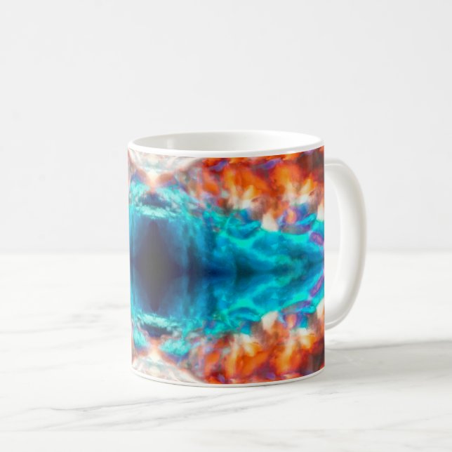 Abstract psychedelic pattern coffee mug (Front Right)