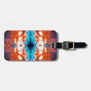 Abstract psychedelic pattern luggage tag