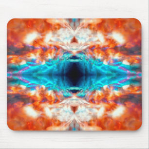 Abstract psychedelic pattern mouse pad