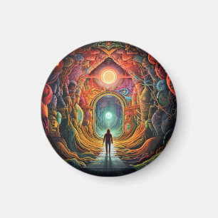 Abstract psychedelic portal magnet