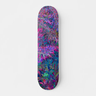 Abstract Psychedelic Rainbow Colours Foliage Garde Skateboard