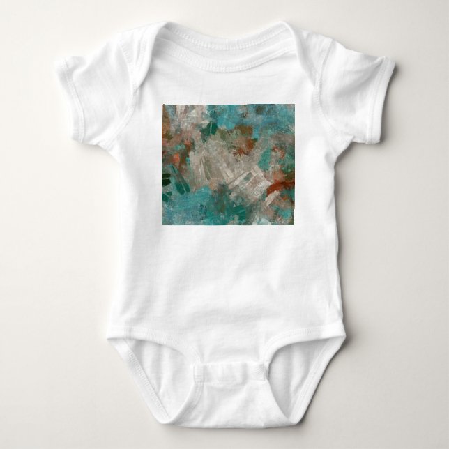 Abstract Psychedelic Strokes Texture. Baby Bodysuit (Front)