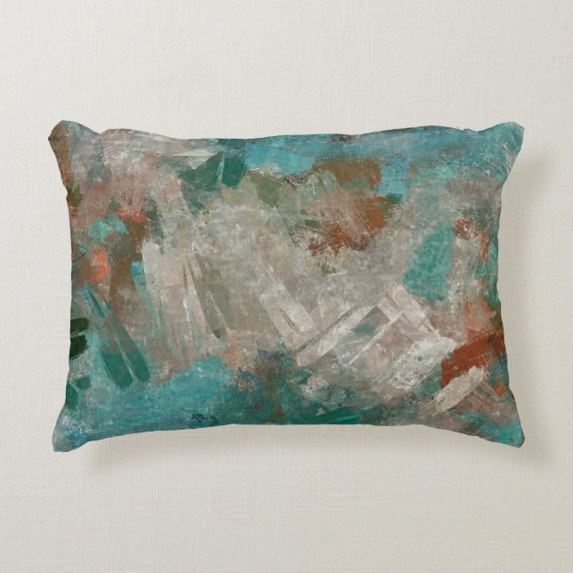 Abstract Psychedelic Strokes Texture. Decorative Cushion (Front)