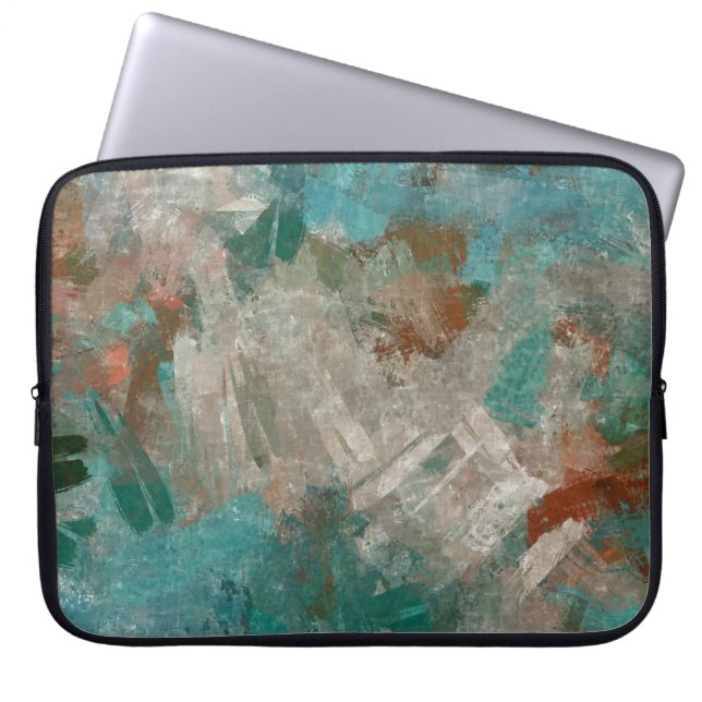 Abstract Psychedelic Strokes Texture. Laptop Sleeve (Front)