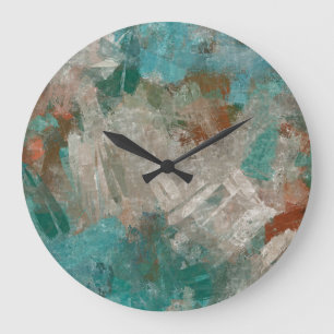 Abstract Psychedelic Strokes Texture. Large Clock