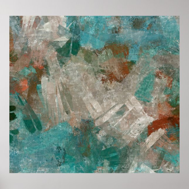 Abstract Psychedelic Strokes Texture. Poster (Front)