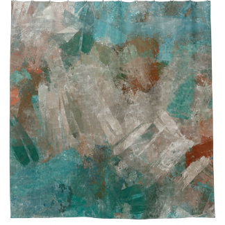 Abstract Psychedelic Strokes Texture. Shower Curtain