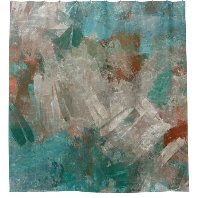 Abstract Psychedelic Strokes Texture. Shower Curtain (Front)