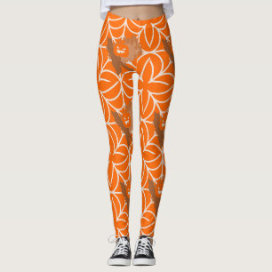 Abstract Pumpkin Leggings
