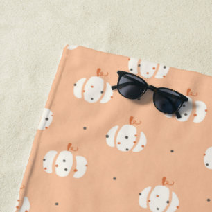Abstract Pumpkin Pattern Beach Towel