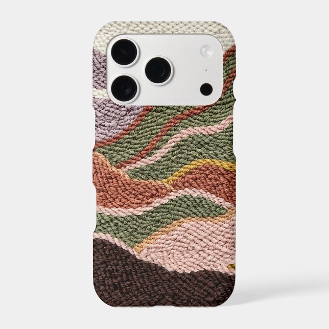 Abstract Punch Ridge Blush Olive iPhone Cases (Back)