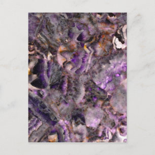 Abstract purple amethyst quartz marble granite  postcard