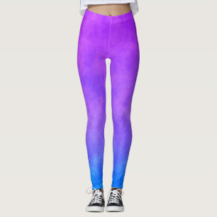 Abstract Purple and Blue Leggings