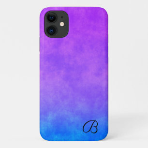 Abstract Purple and Blue Personalised Phone Case
