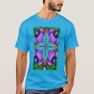Abstract Purple And Turquoise Kaleidoscope Art T-Shirt