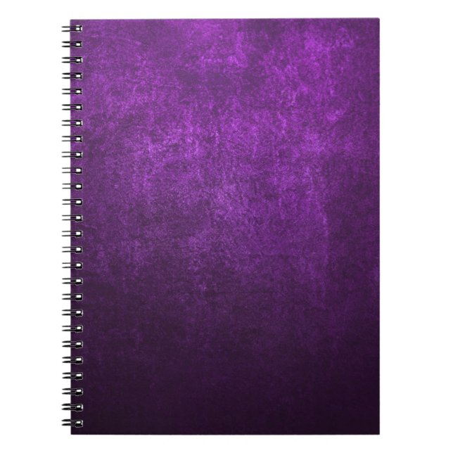 Abstract Purple Background Or Paper With Bright Spiral Notebook (Front)