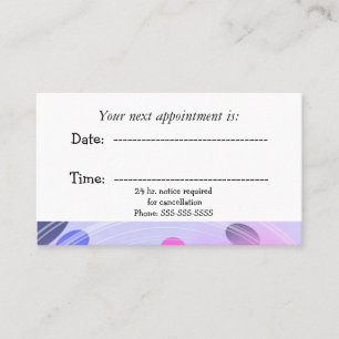 Abstract Purple Beans Medical Appointment Card
