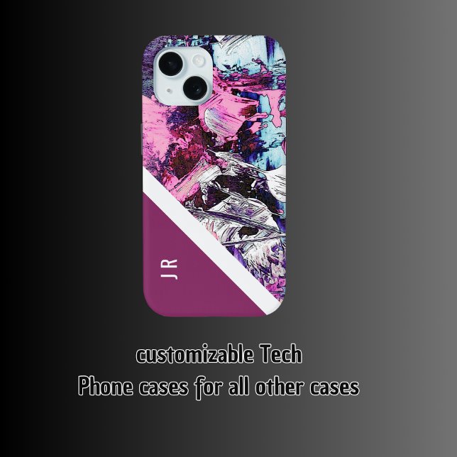 abstract purple + berry  tone chic cool marble Case-Mate iPhone case (Creator Uploaded)