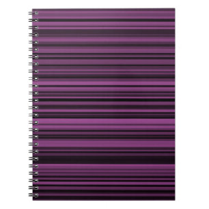 Abstract Purple Black Stripes Notebook