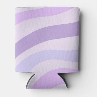 Abstract Purple Blue Groovy Stripe Liquid Pattern Can Cooler