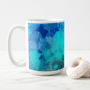 Abstract Purple Blue Ink Pattern Coffee Mug