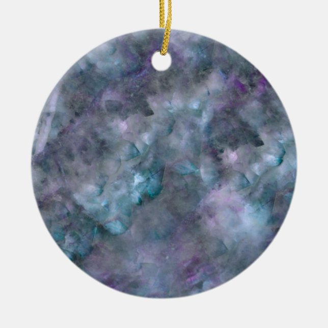 Abstract purple blue quartz marble granite   ceramic tree decoration (Front)
