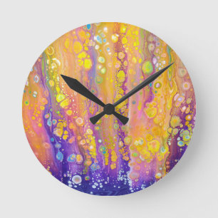 Abstract Purple Clock
