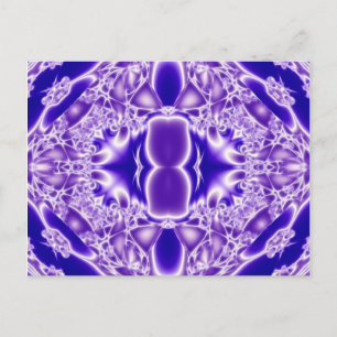 Abstract Purple Crystal Design Postcard