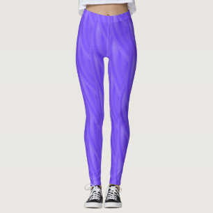 Abstract Purple Curly Wave Pattern Leggings