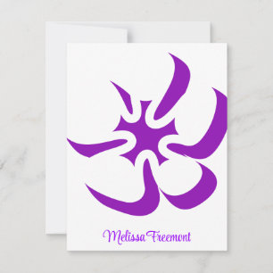 Abstract Purple Flower Card